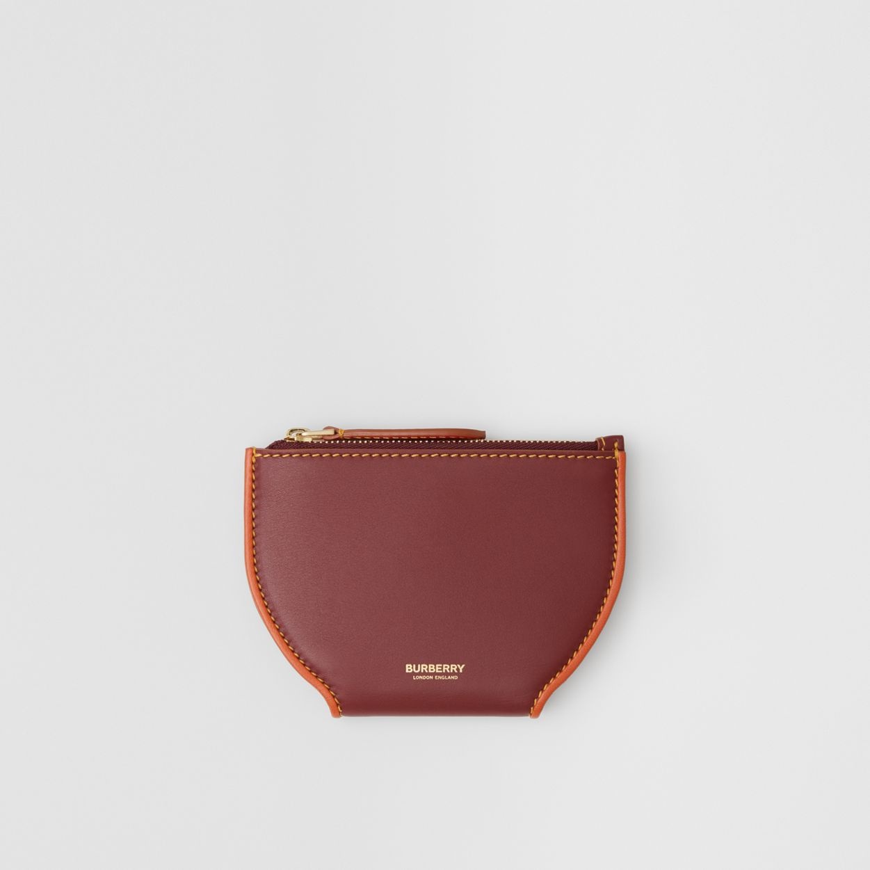 Topstitched Leather Olympia Card Case - 1