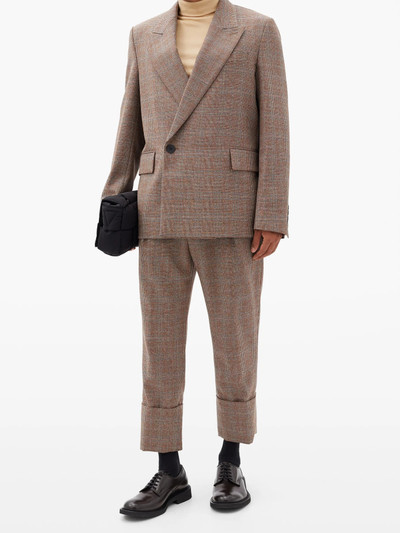 Wooyoungmi Cropped houndstooth-wool tailored trousers outlook