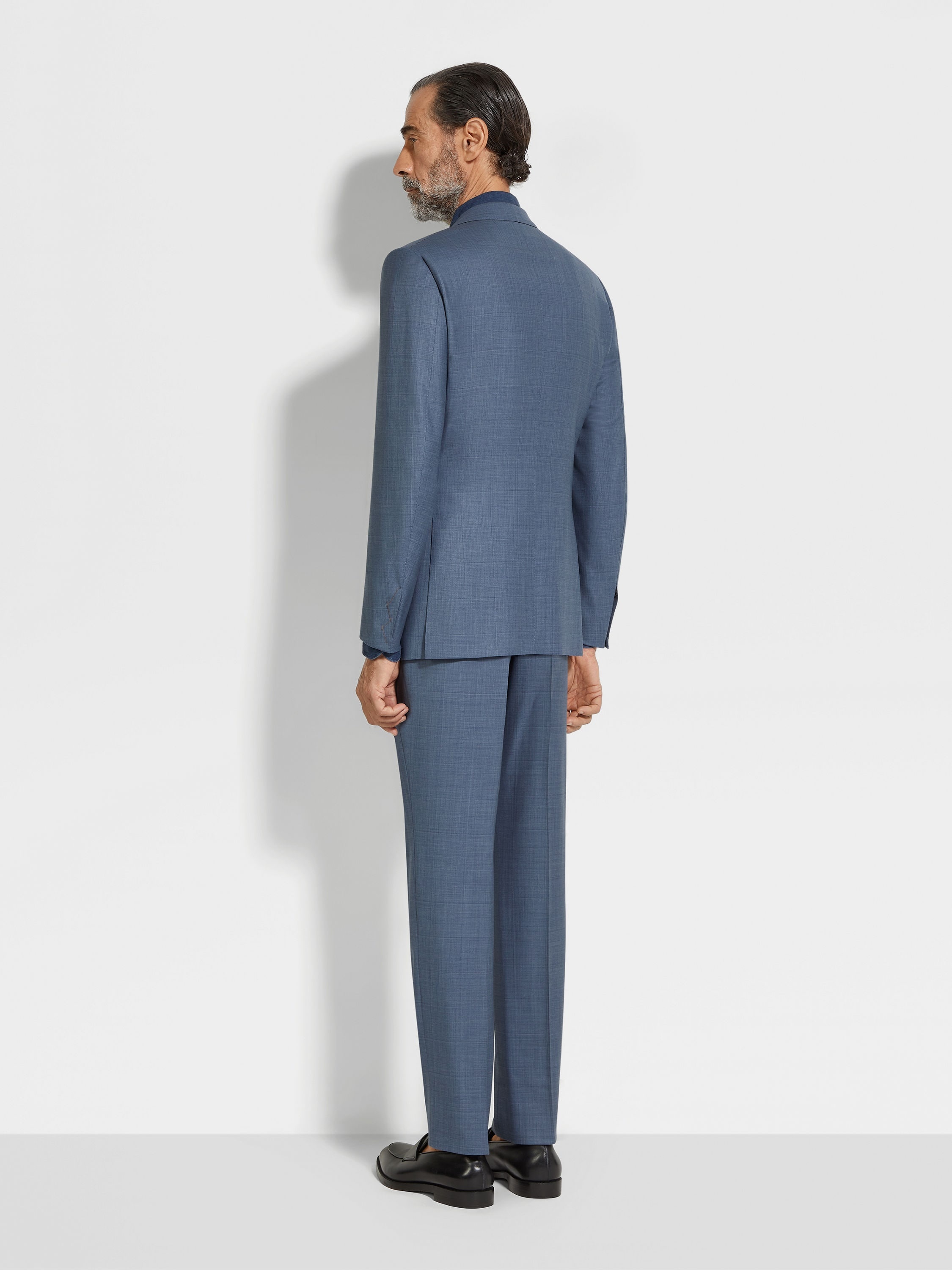 LIGHT AVIO BLUE CENTOVENTIMILA WOOL SUIT - 4