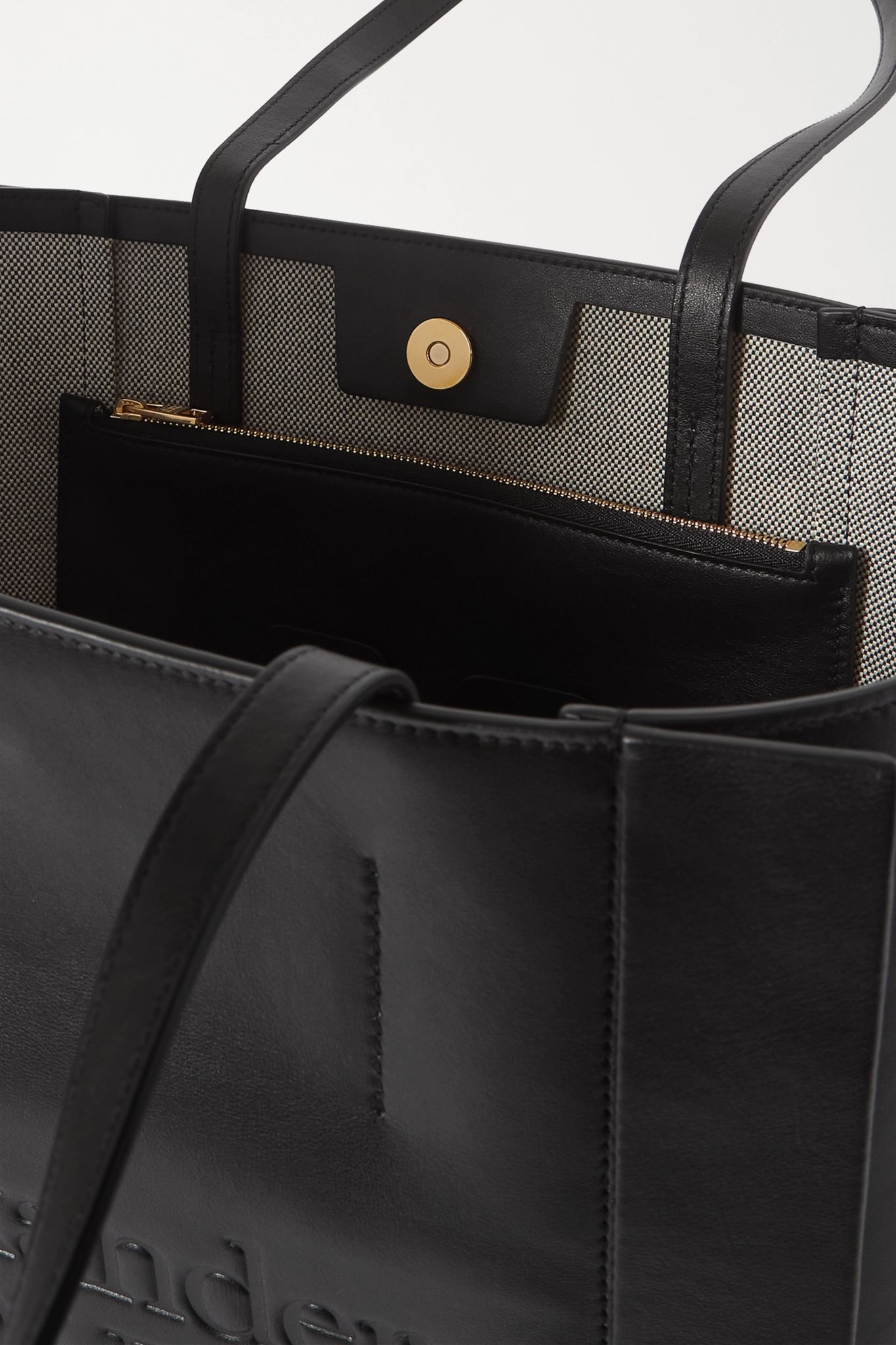 Signature large embossed leather tote - 5