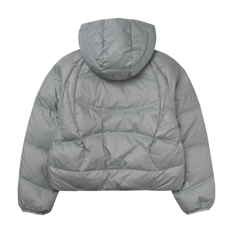 New Balance (WMNS) New Balance Flying Lightweight Hooded Down Jacket Asia Sizing 'Silver' NBNPF4W942-91 outlook