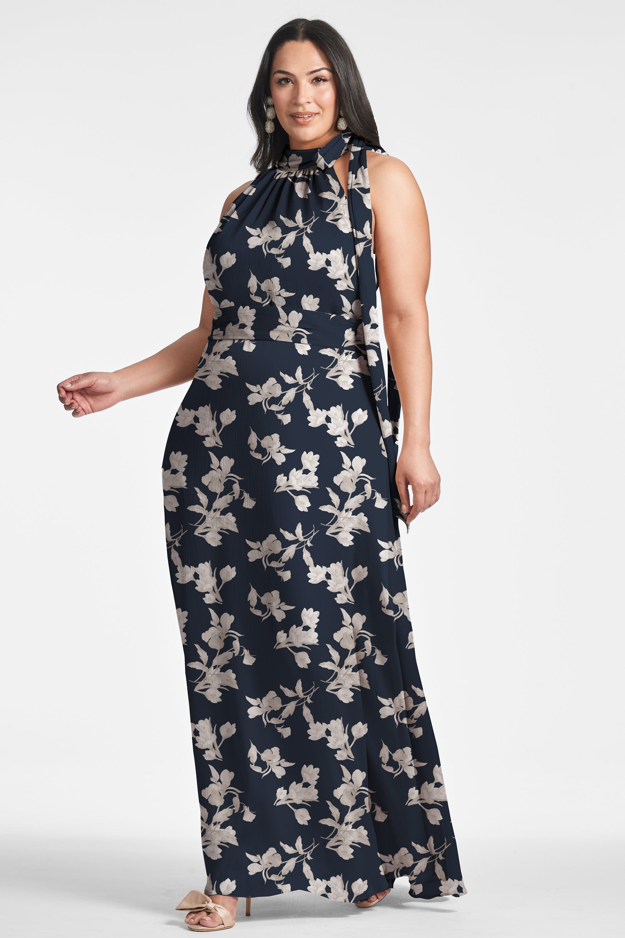 Kayla Gown - Navy Venetia Petal - 4