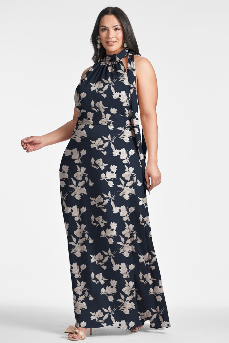 Kayla Gown - Navy Venetia Petal 4