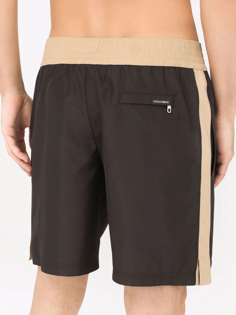 logo-patch colour-block swim shorts - 4