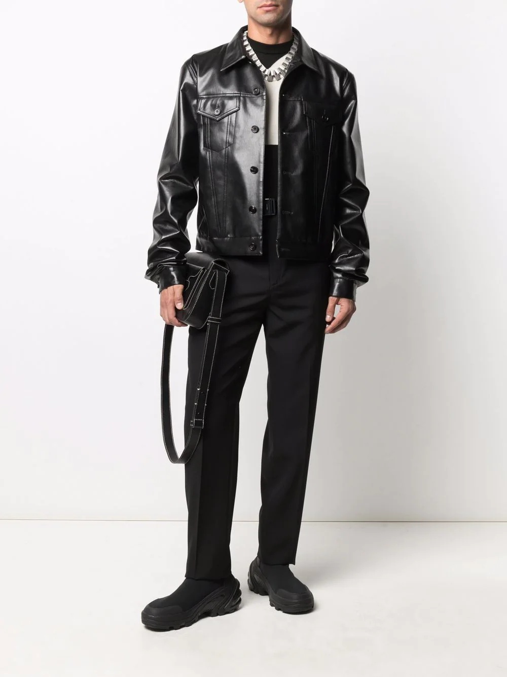 belted straight-leg trousers - 2