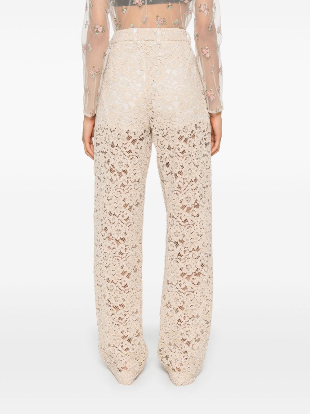 corded-lace trousers - 4