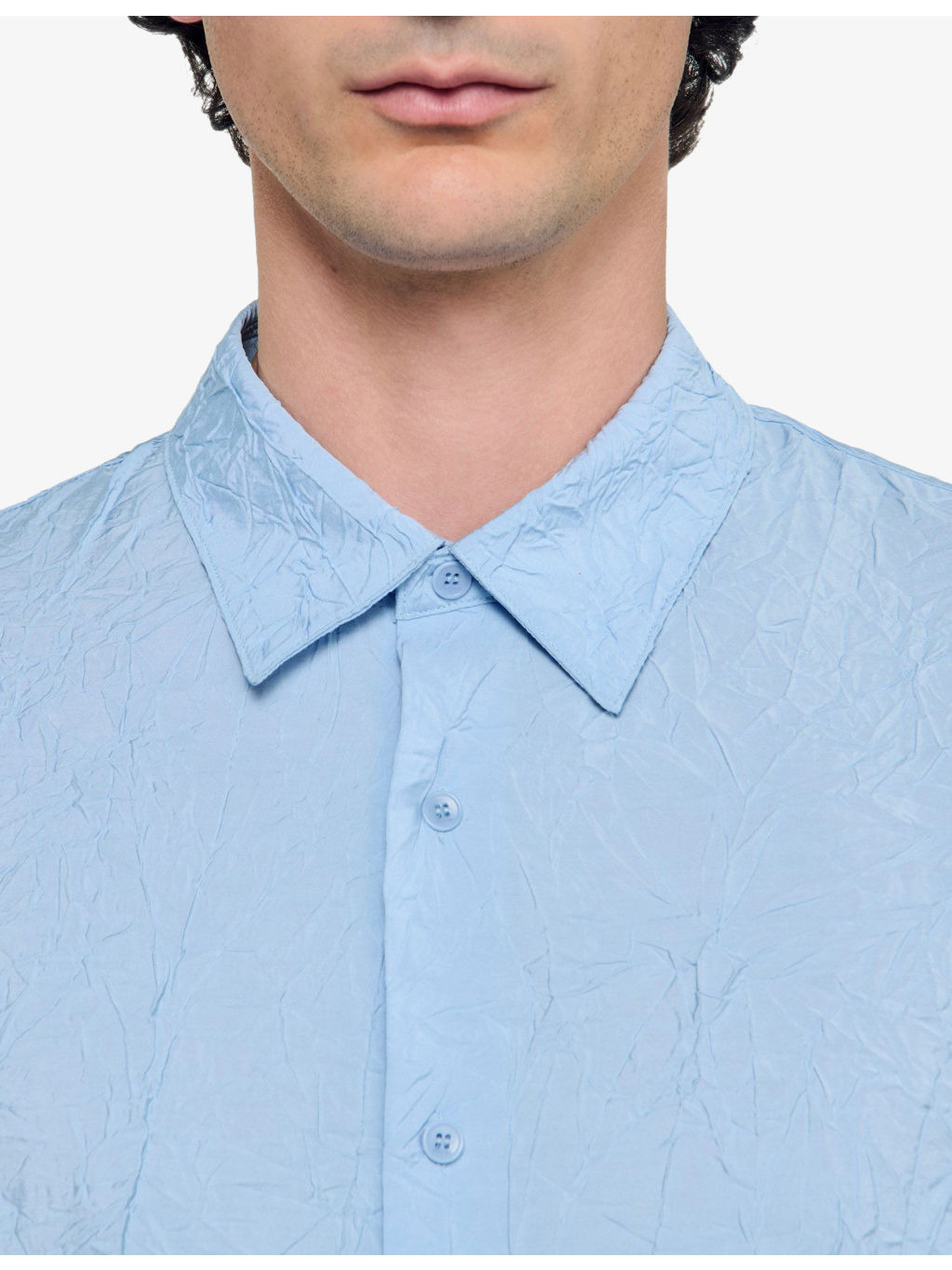 Crinkled-Texture Regular-Fit Woven Shirt - 5