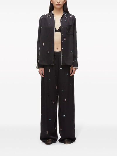 3.1 Phillip Lim gem-embellished chiffon trousers outlook