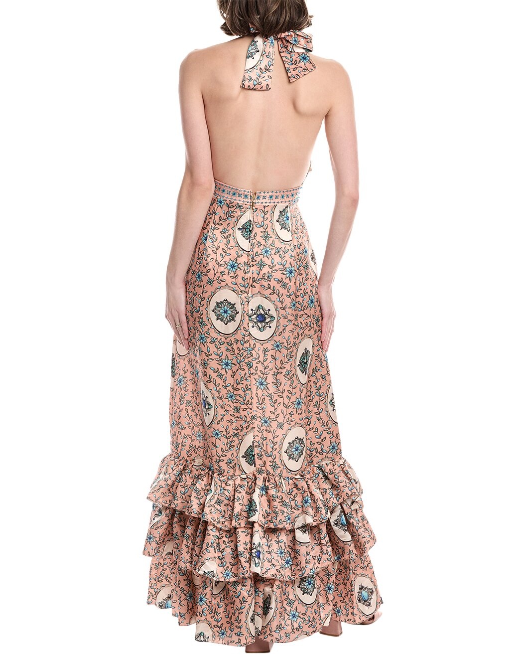 Agua by Agua Bendita Cofre Linen & Silk-Blend Maxi Dress - 2