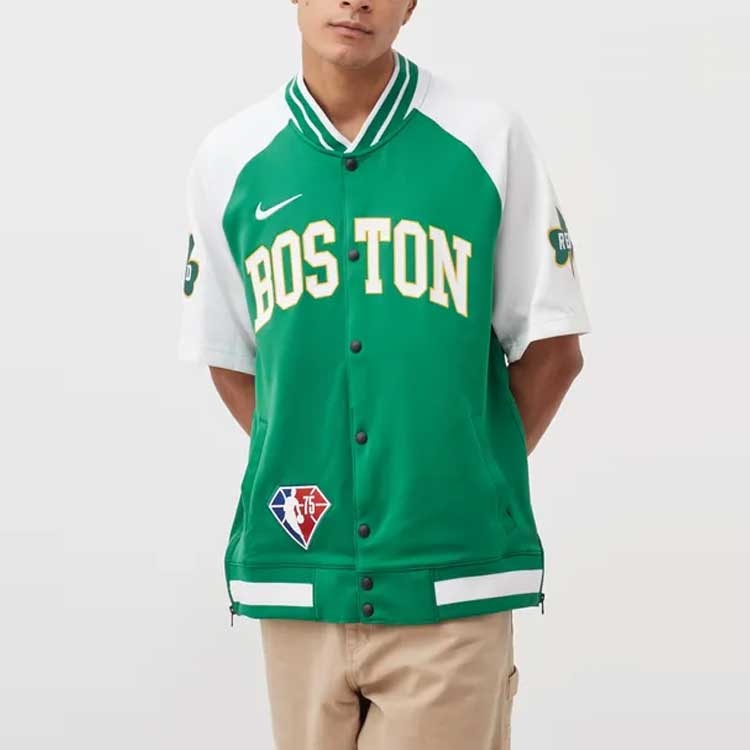 Nike Boston Celtics Dri-fit Casual Sports Breathable Short Sleeve Jacket Green DB2439-312 - 3