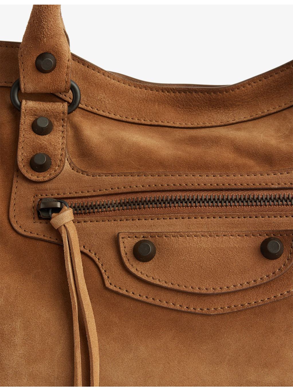 City Medium Suede Shoulder Bag - 2