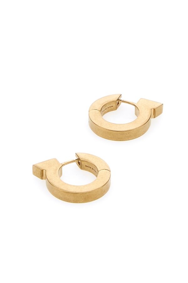 Gold metal Gancini earrings - 2