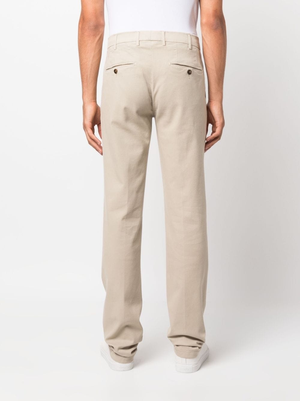 mid-rise cotton chino trousers - 4