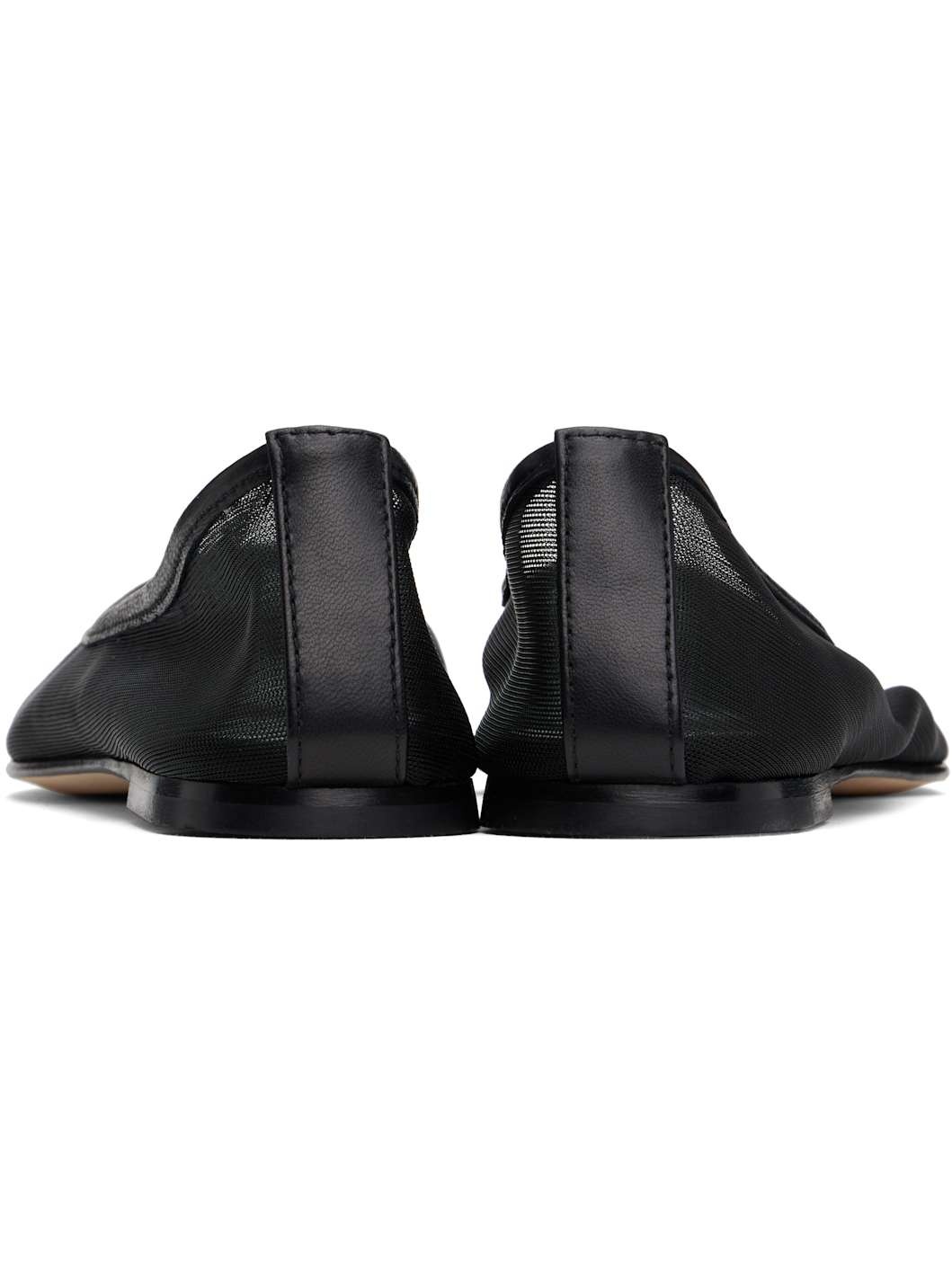 Black Balla Mesh Ballerina Flats - 2