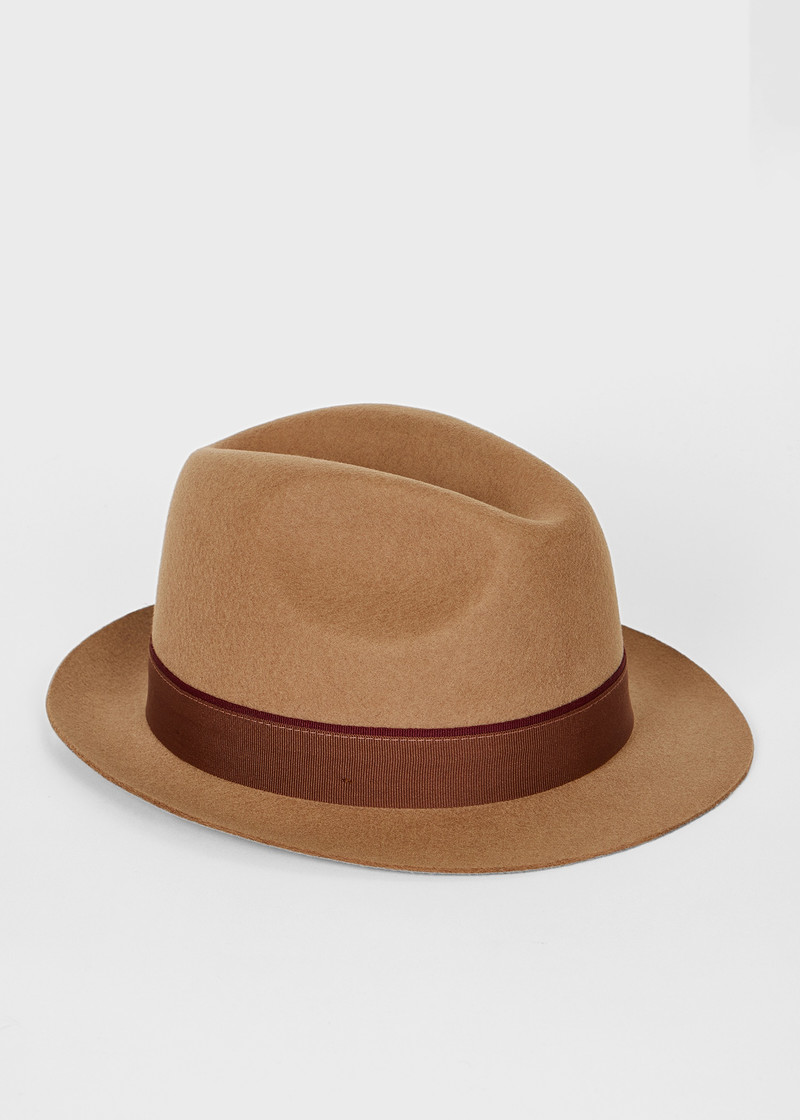 Paul Smith Beige 'Edmund' Trilby Hat outlook