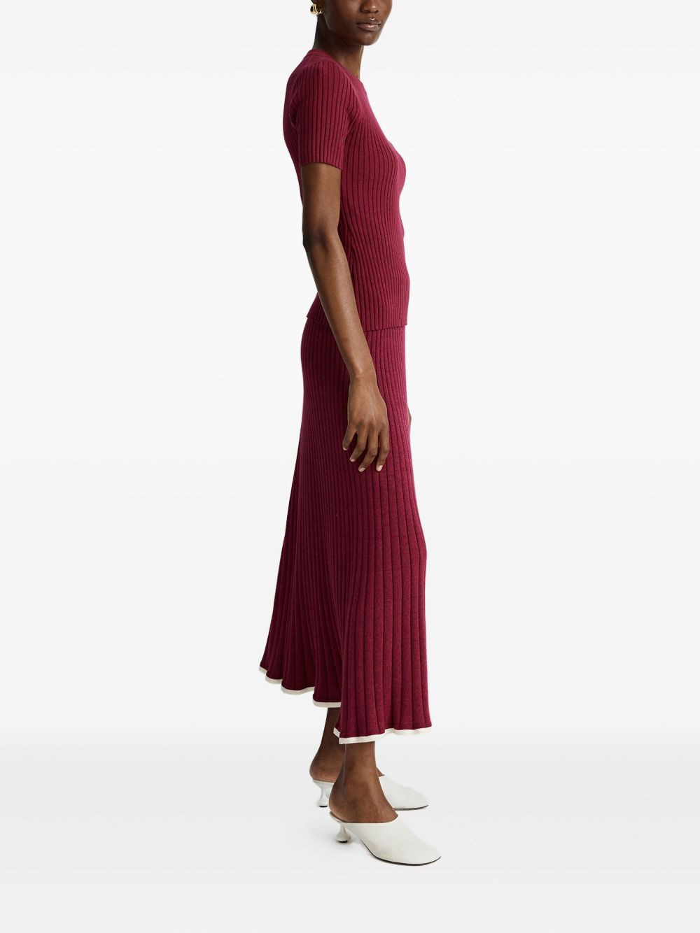 Felicia ribbed midi skirt - 5