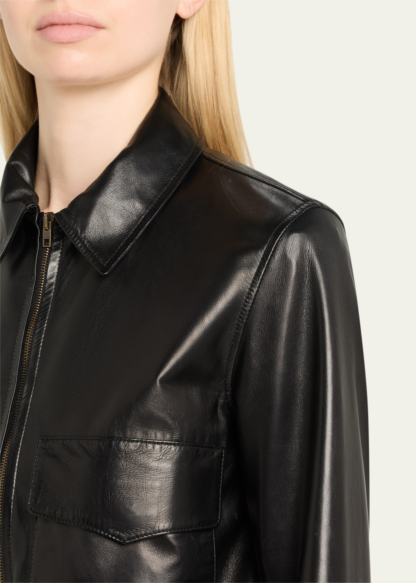 Redley Leather Bomber Jacket - 5