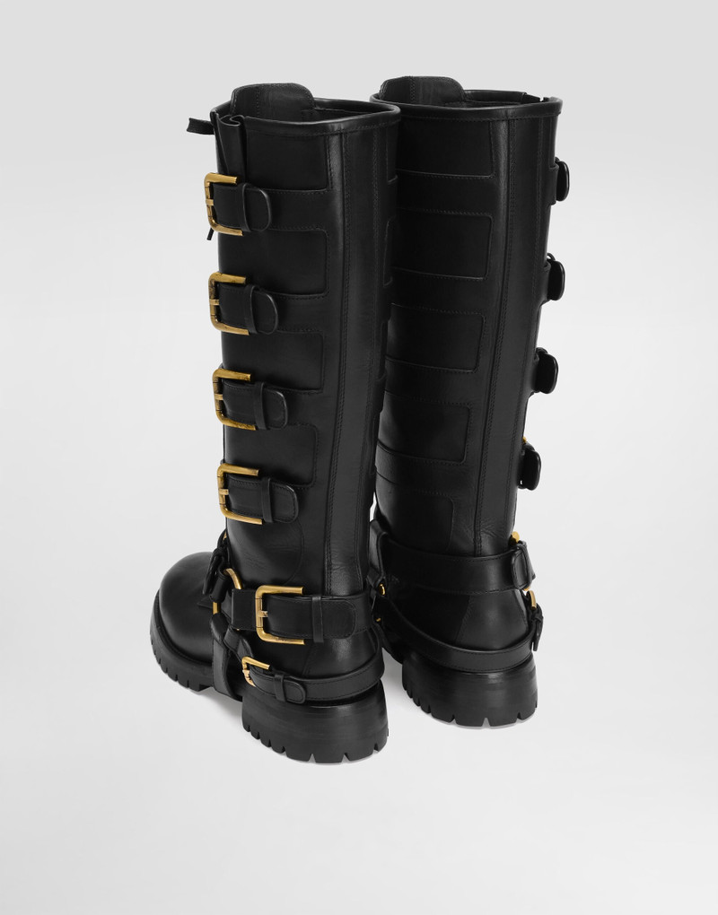 Dolce & Gabbana Smooth leather biker boots outlook