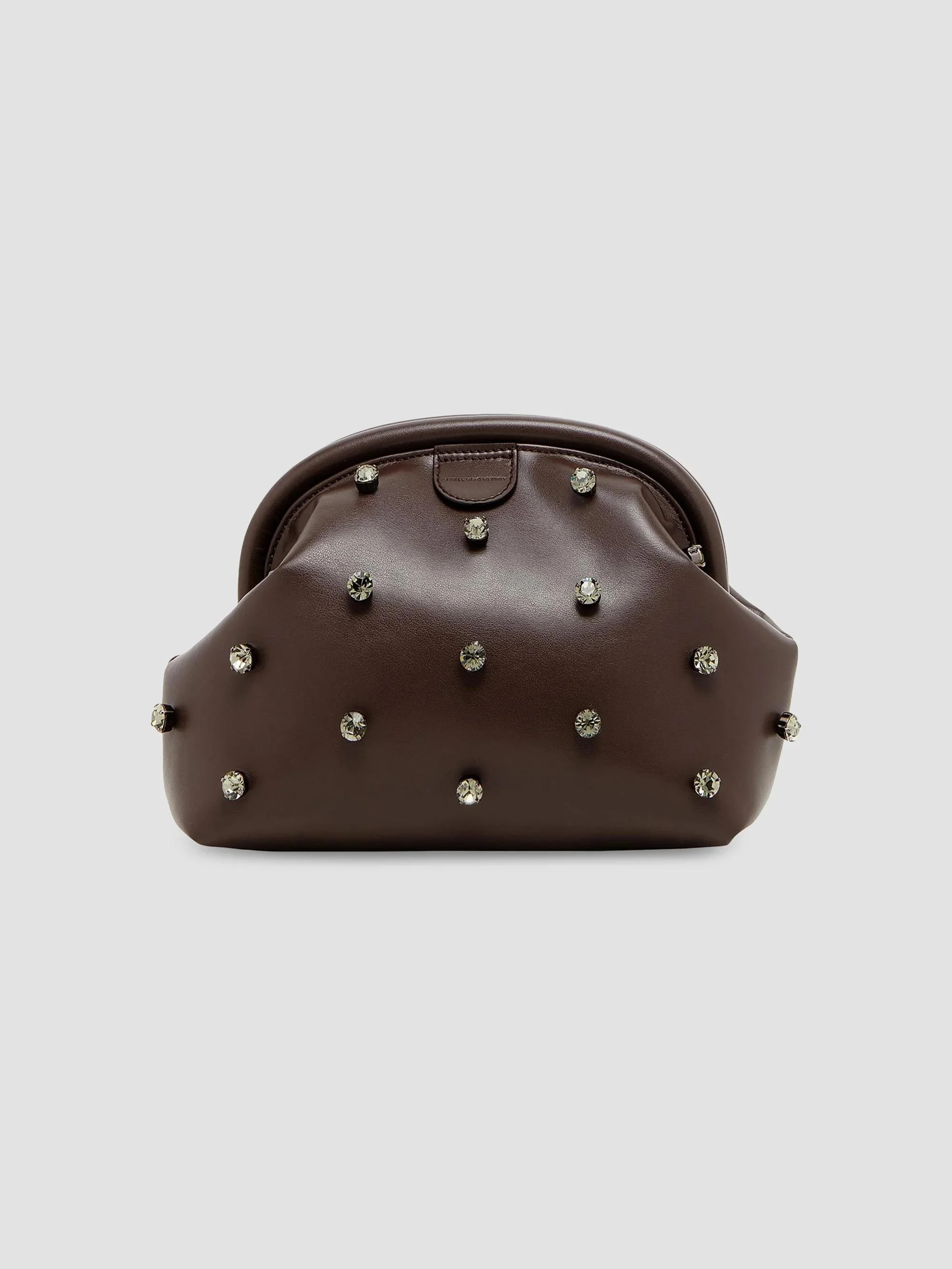 Women's Falabella Crystal-Studded Clutch - Dark Taupe - 1