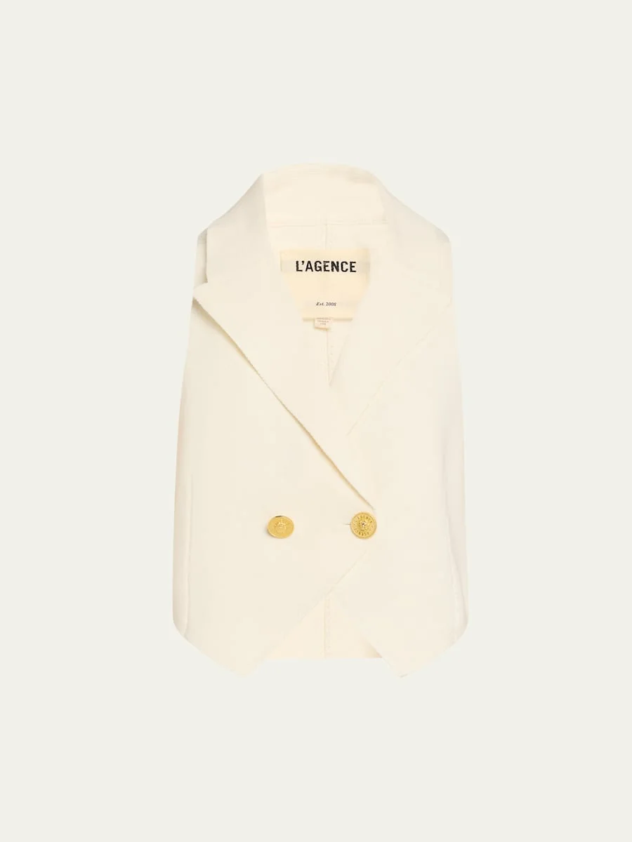 Zadie Knit Double-Breasted Vest - 1