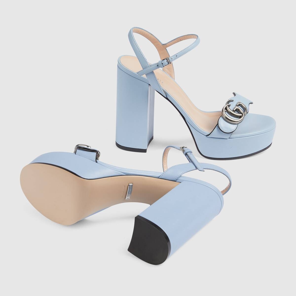 Women's platform sandal with Double G - 5