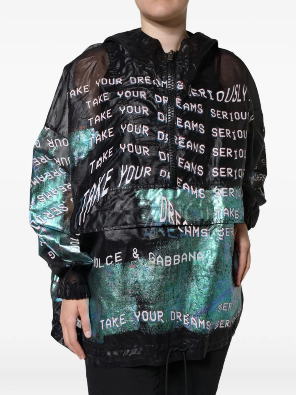 half-button hooded jacket - 1