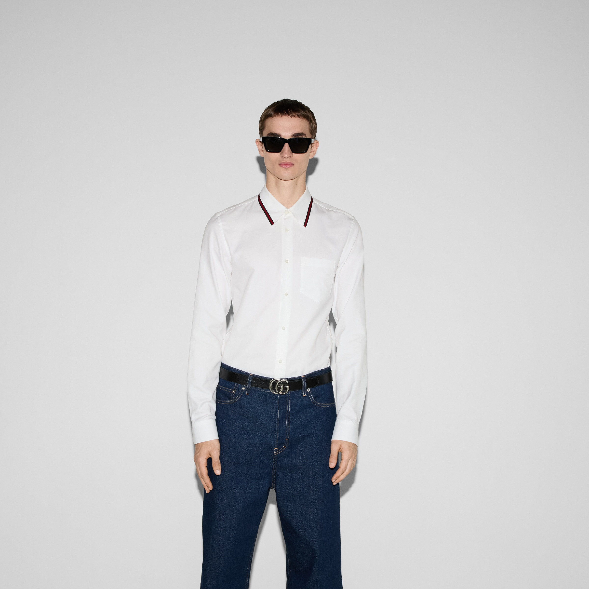 Oxford cotton shirt with Web - 3