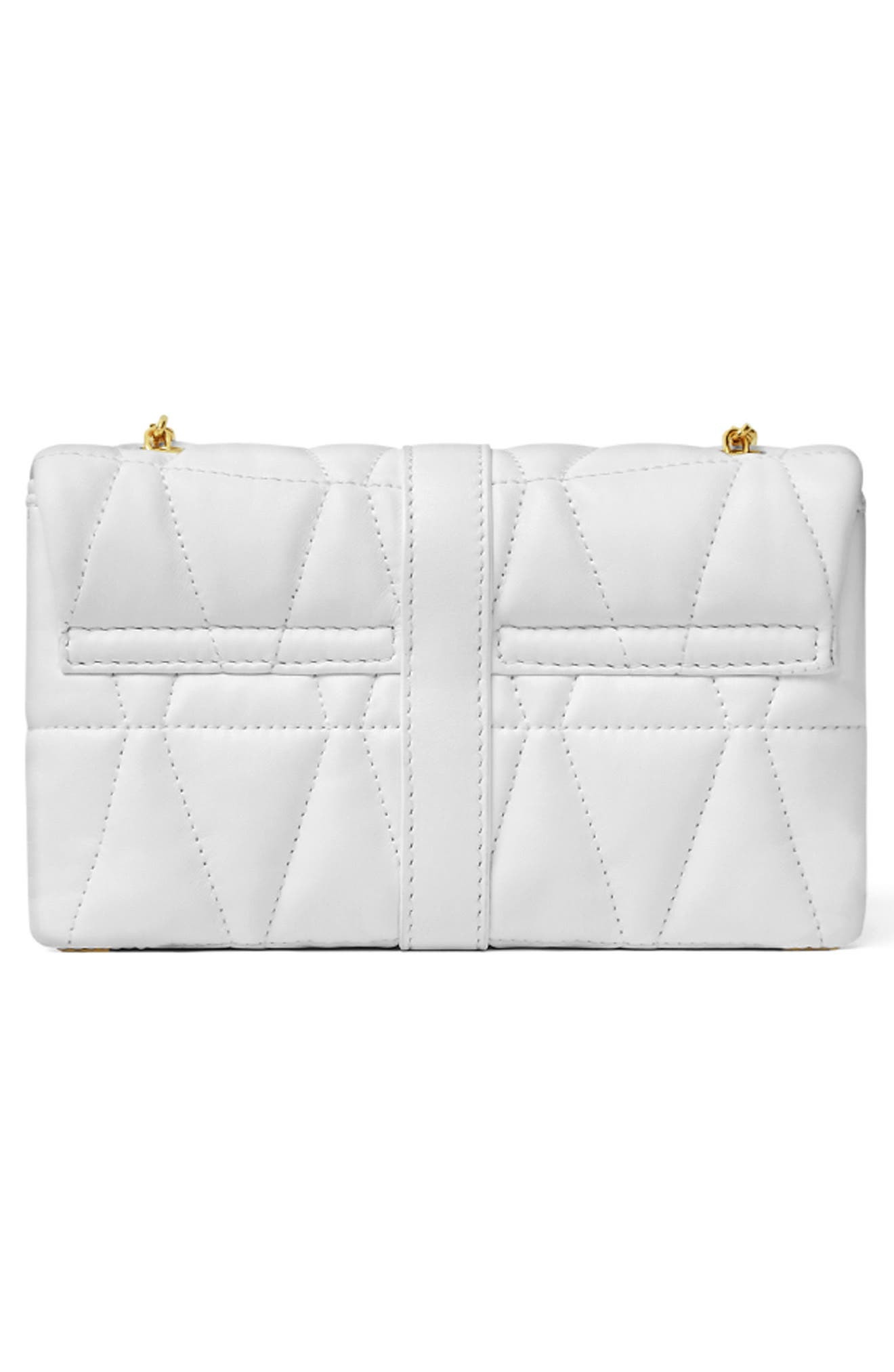 Versace Mini Kleio Quilted Leather Shoulder Bag in Porcelain White Versace Gold at Nordstrom - 2
