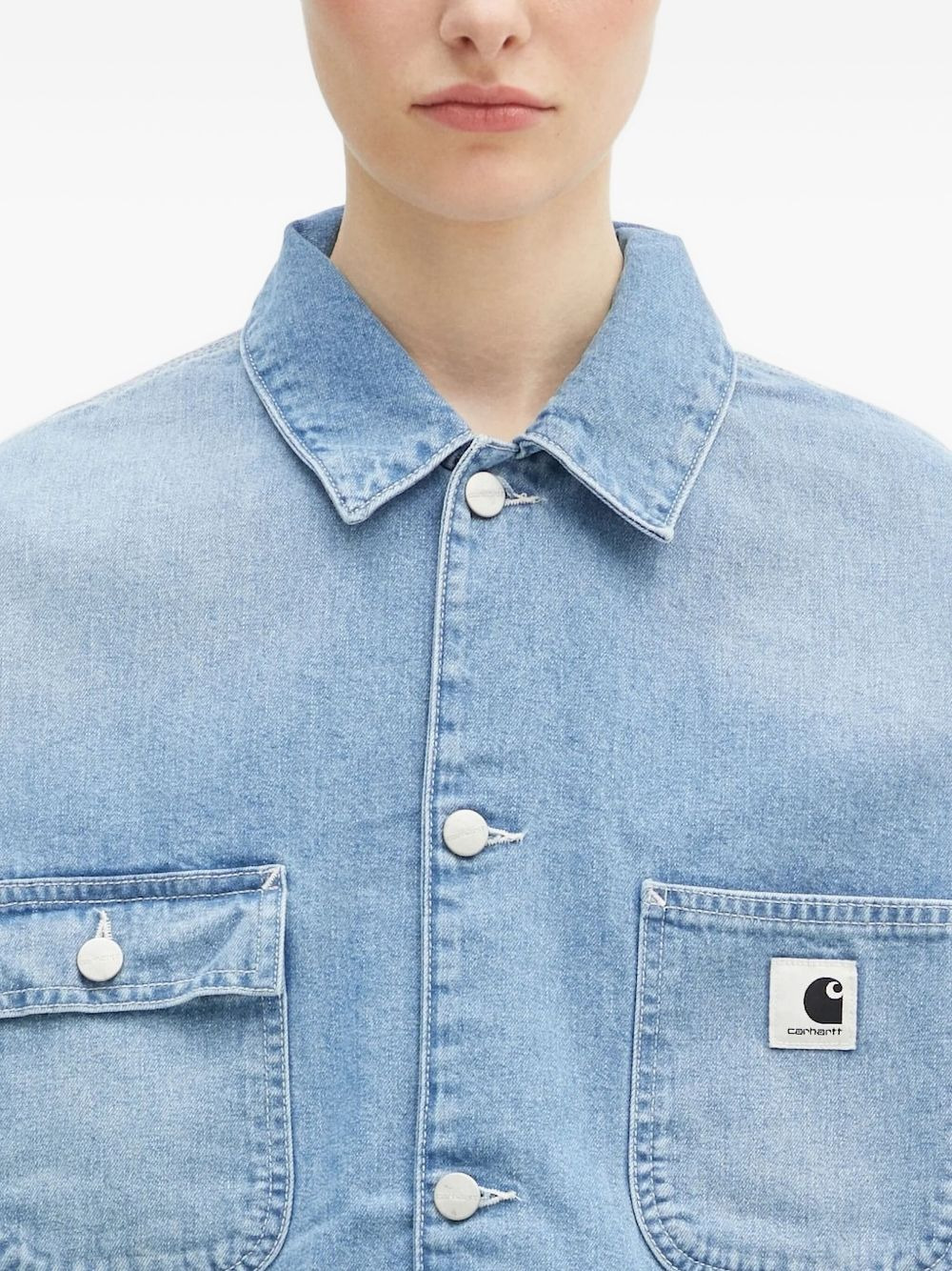 pocket-detail denim jacket - 4