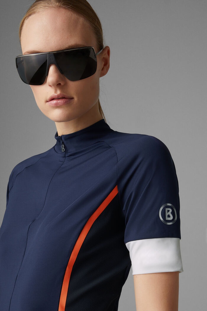 Fritzi Bike shirt in Navy blue/Orange - 4