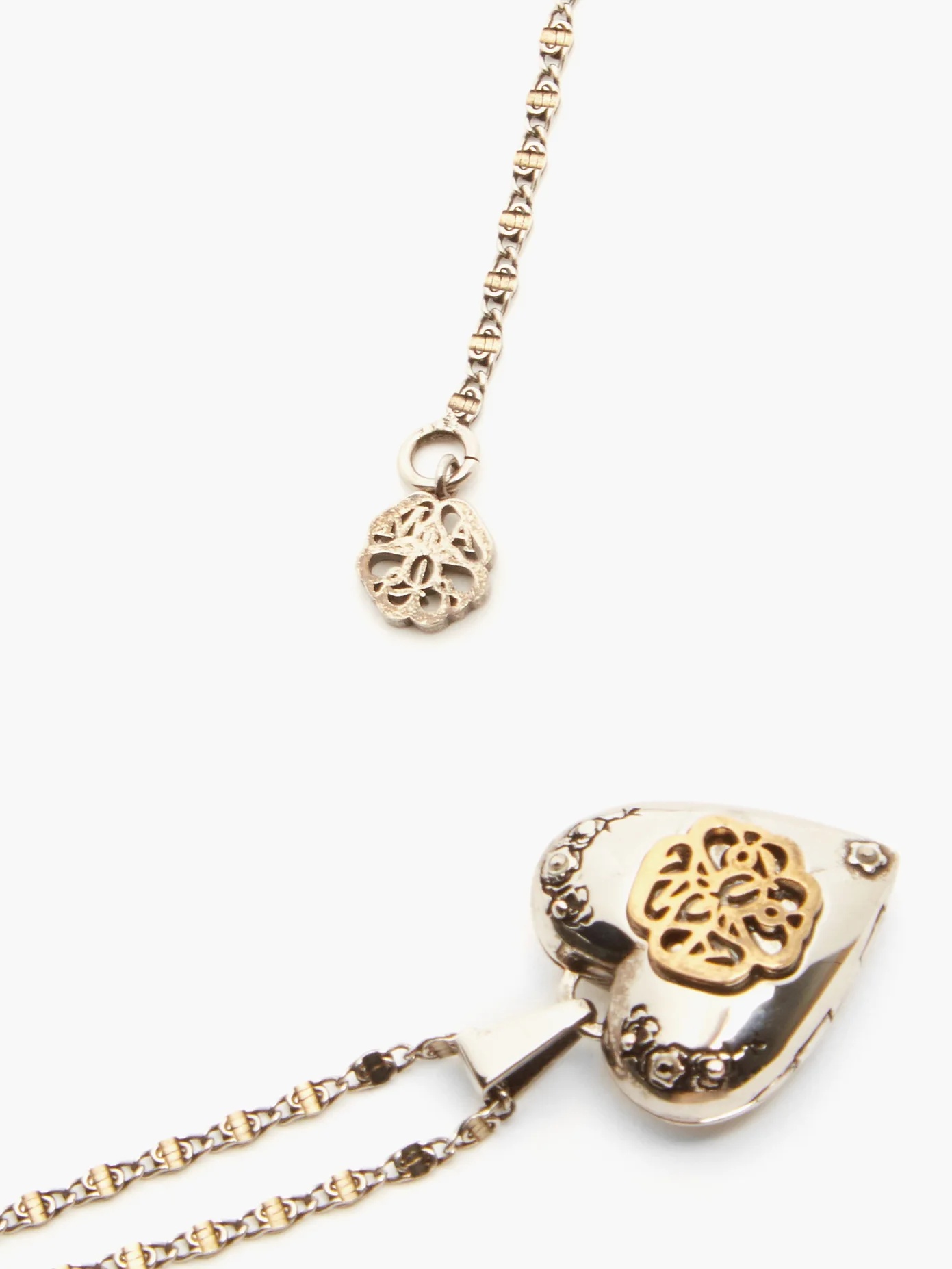 Heart-locket chain necklace - 5