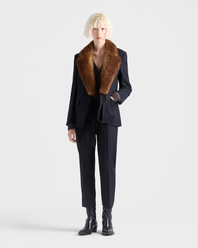 Prada Wool rush stitch pants outlook