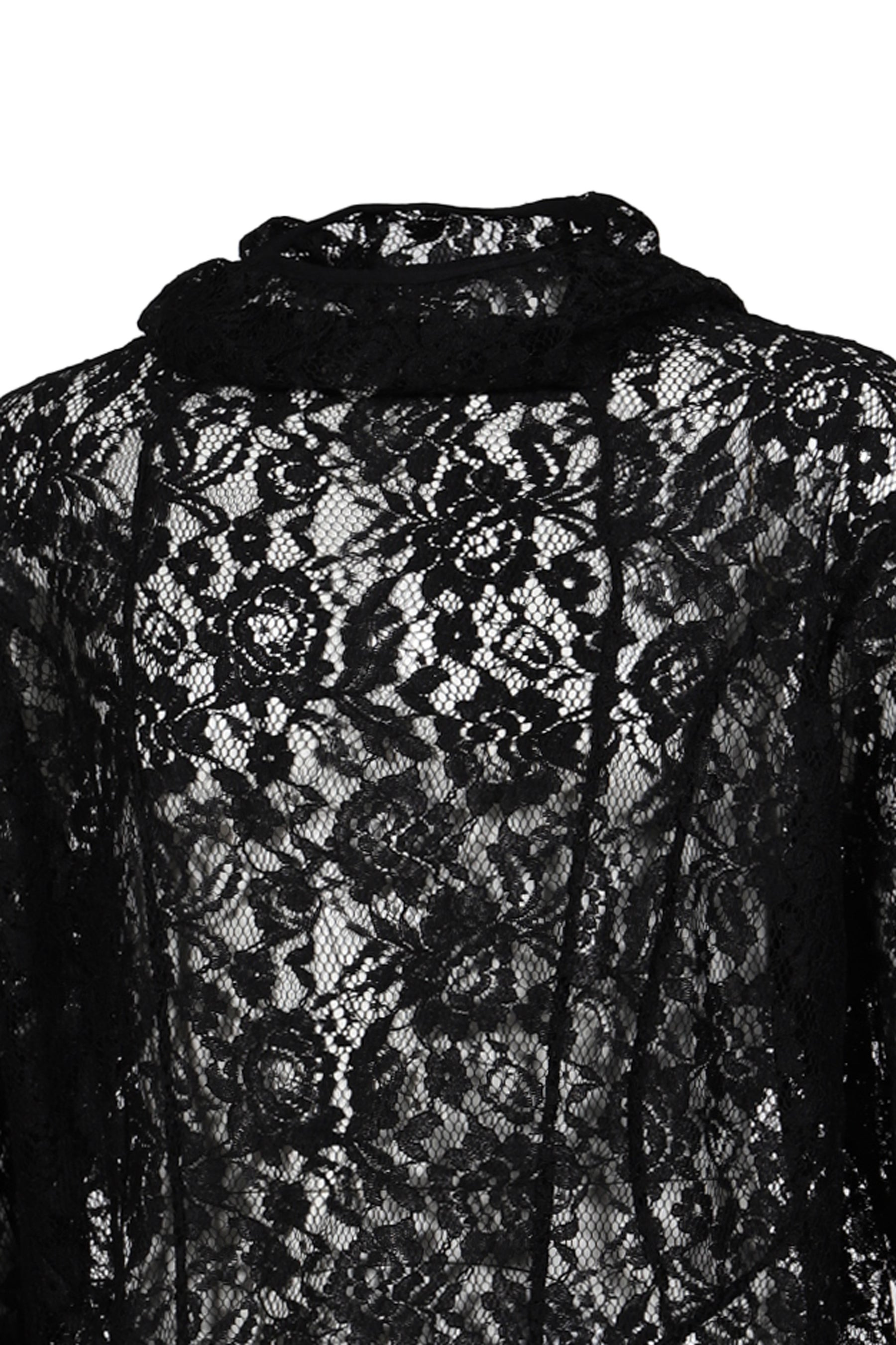 DRAPED LACE HOODIE / BLK - 9