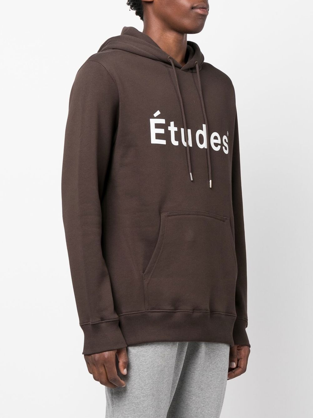 logo-print detail hoodie - 3