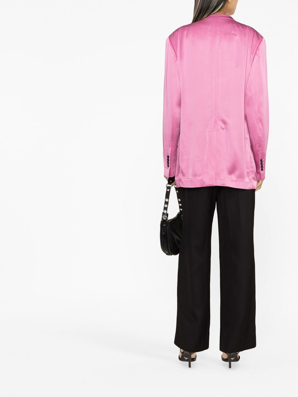 double-breasted long-sleeve blazer - 4