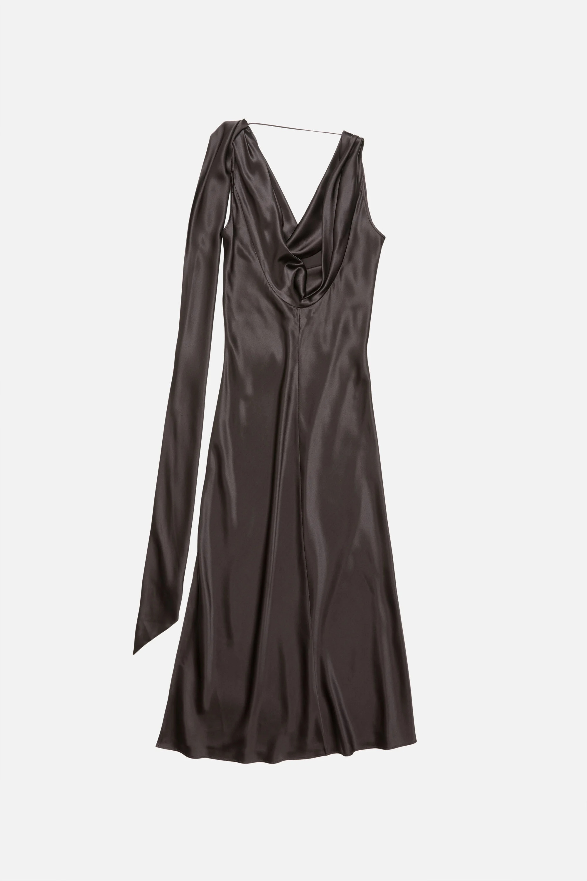 Satin dress - Graphite grey - 7