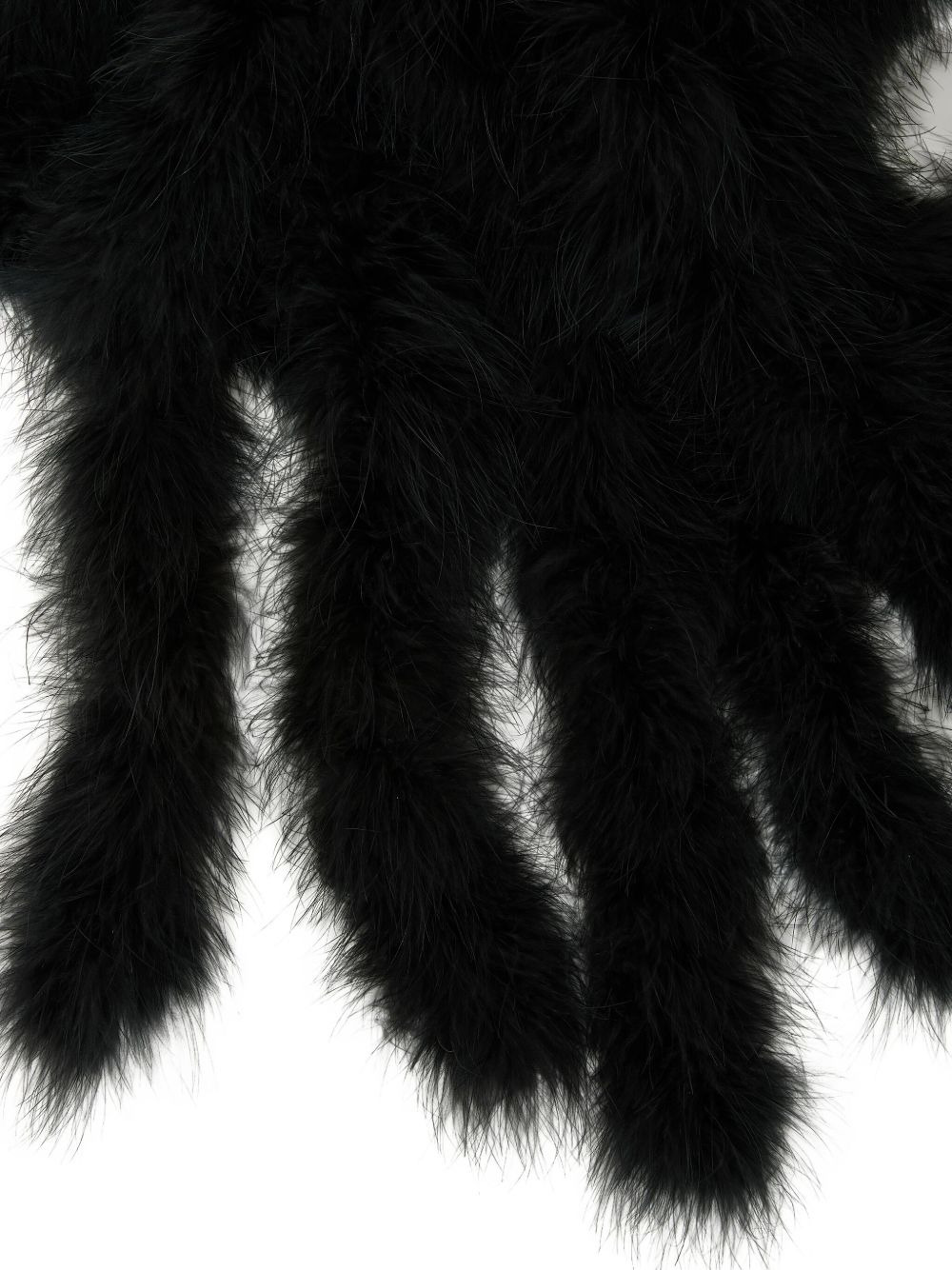 fringed feather scarf - 2