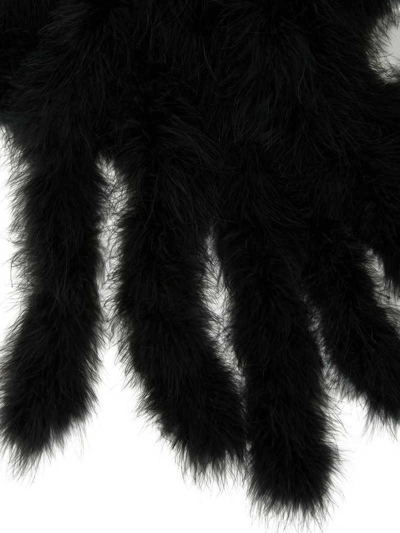 Yves Salomon fringed feather scarf outlook