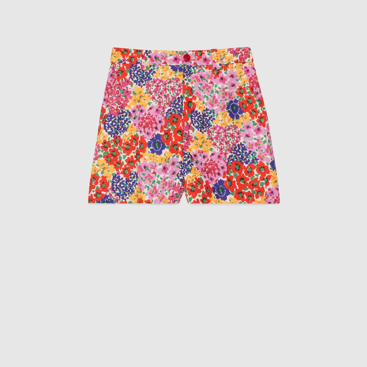 Floral print cotton shorts - 1