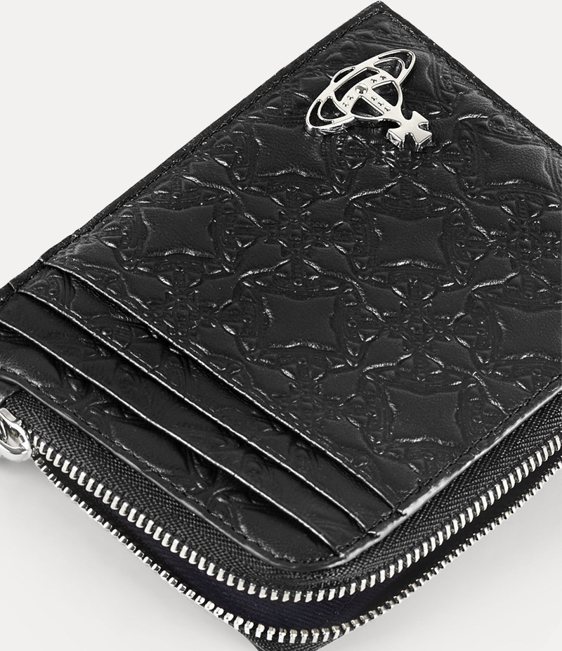 EMBOSSED CARD HOLDER WITH ZIP 4