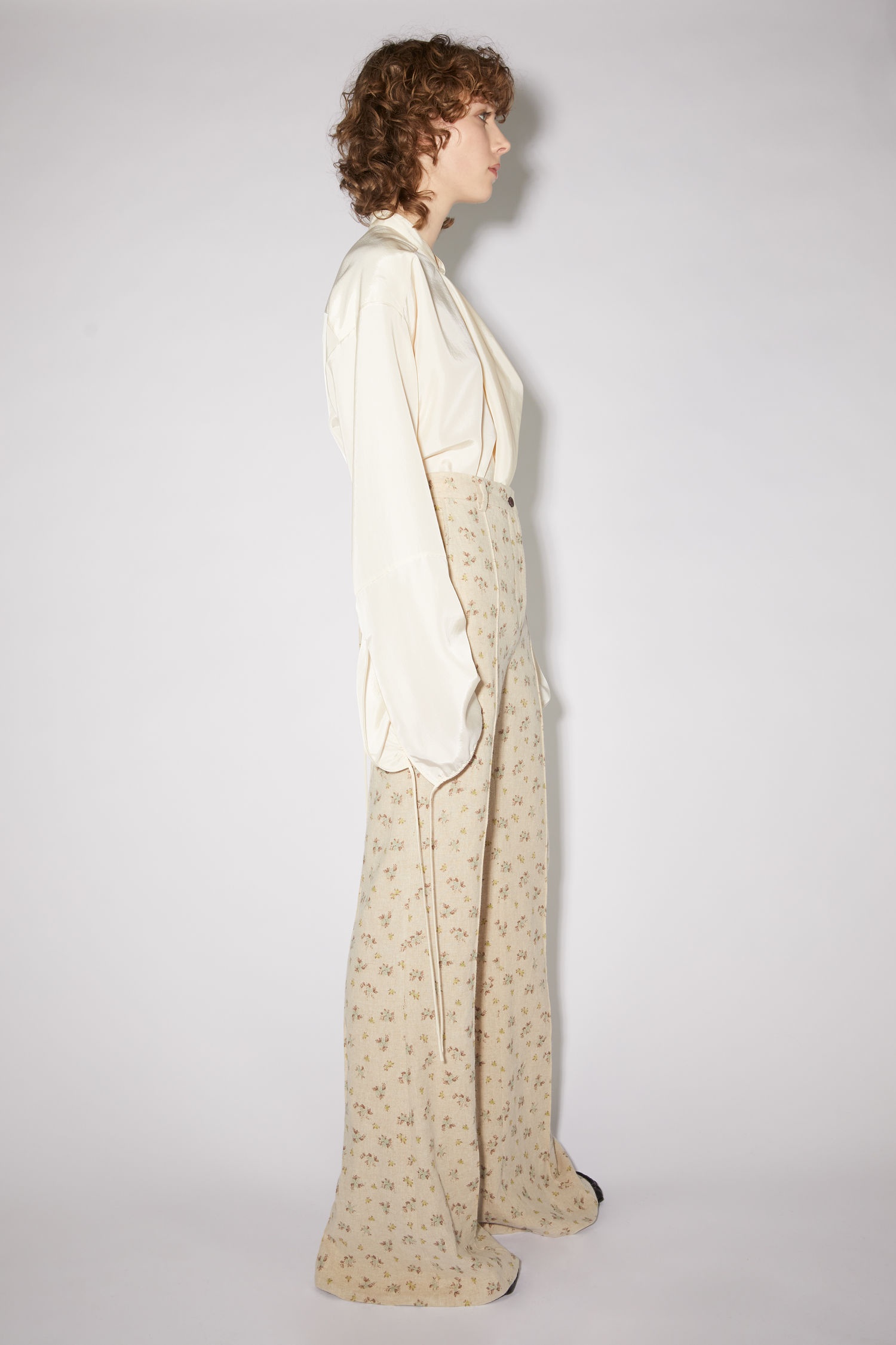 Floral suit trousers - Beige/blue - 4