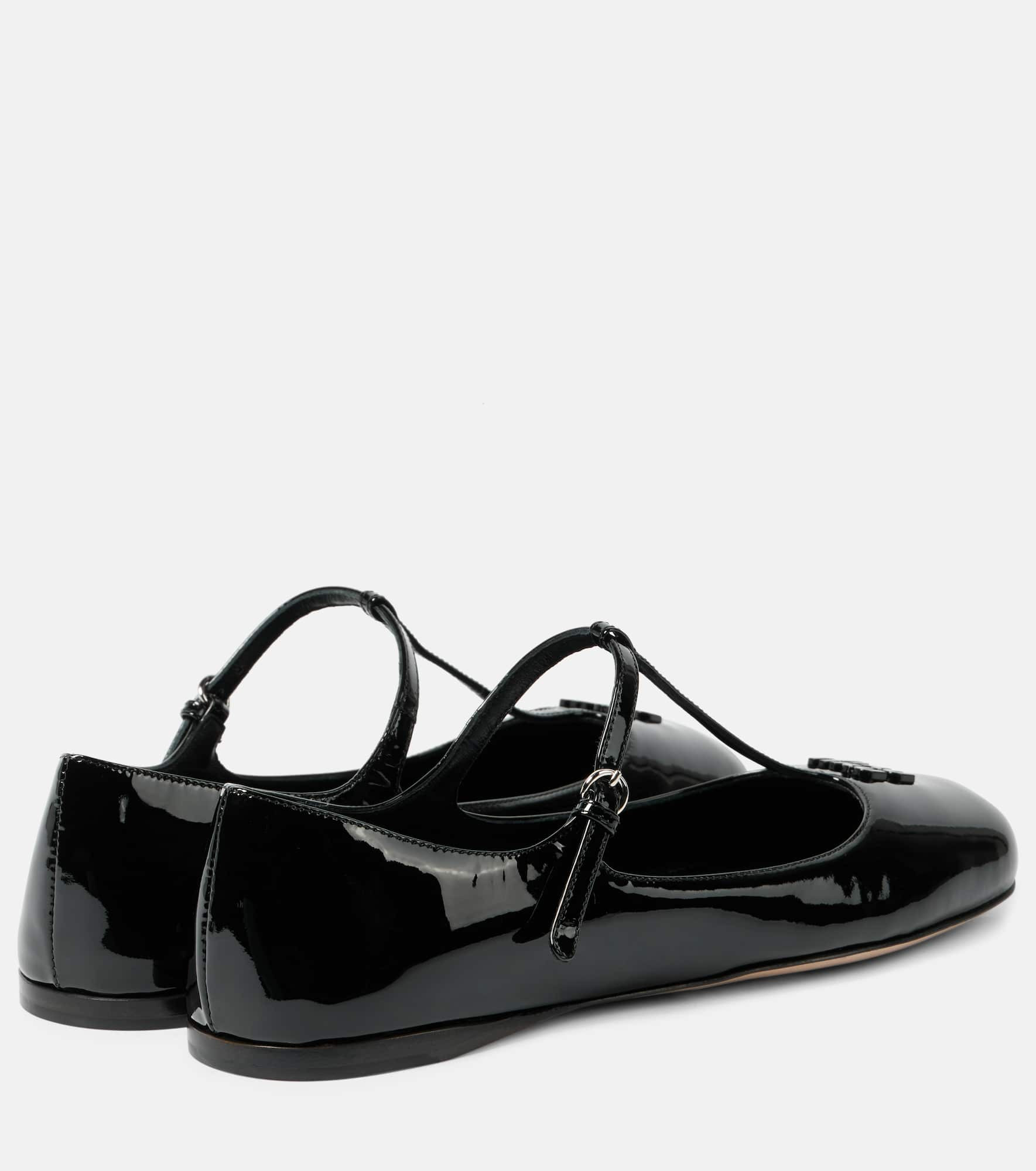 Logo patent leather ballet flats - 3