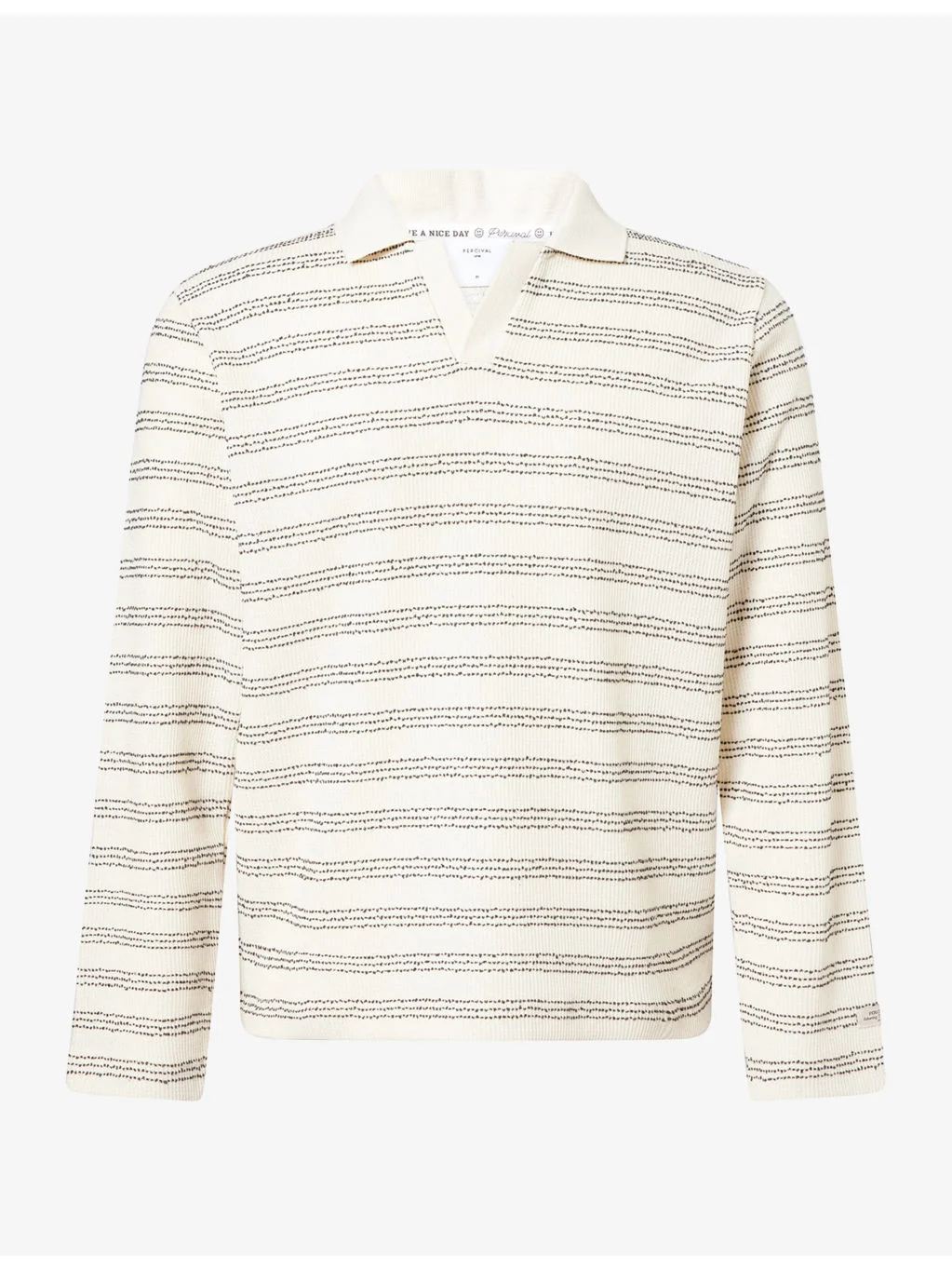 Laurent Striped Cotton-Knit Polo Top - 1