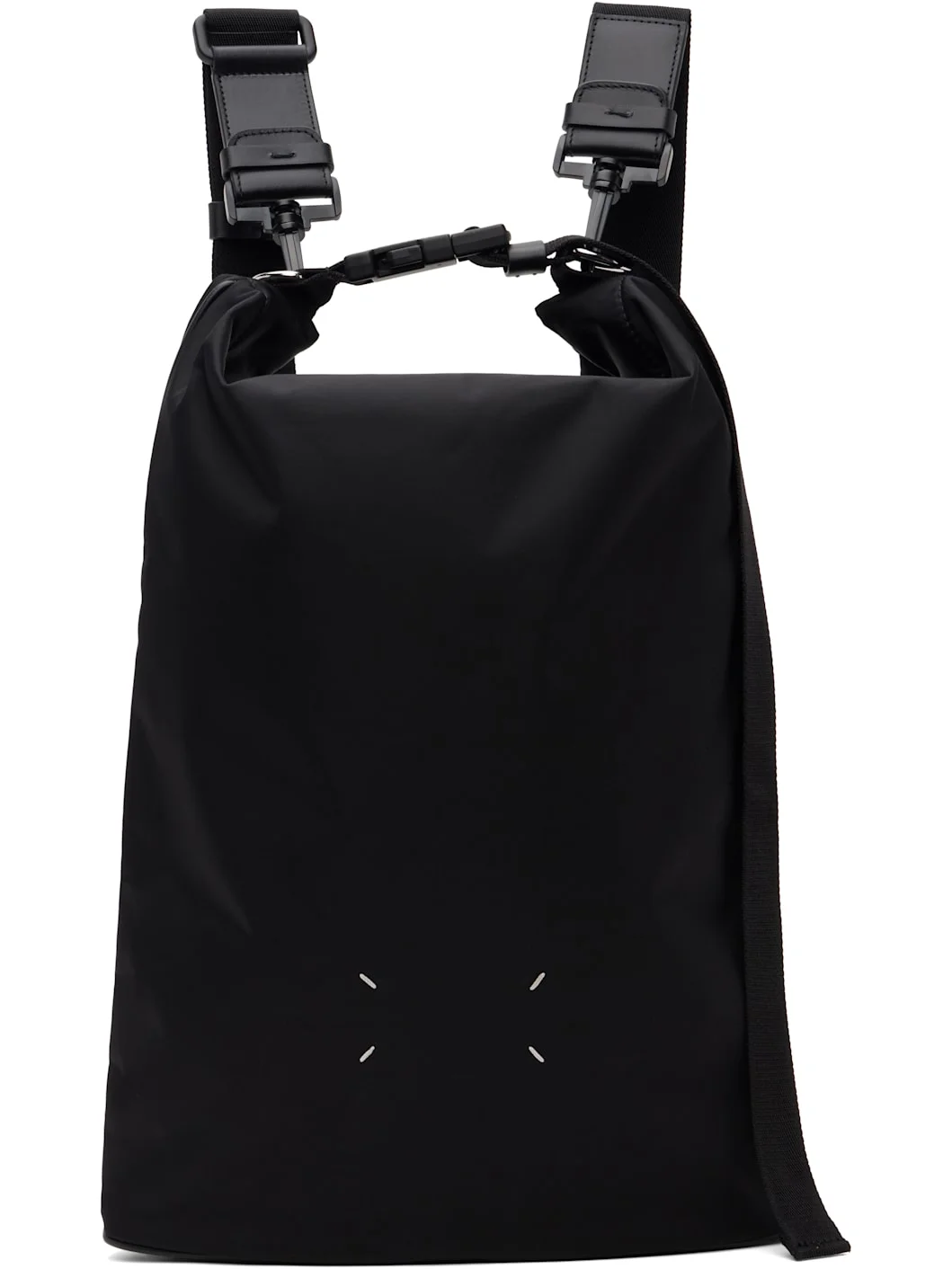 Black High Tech Roll Up Backpack - 1