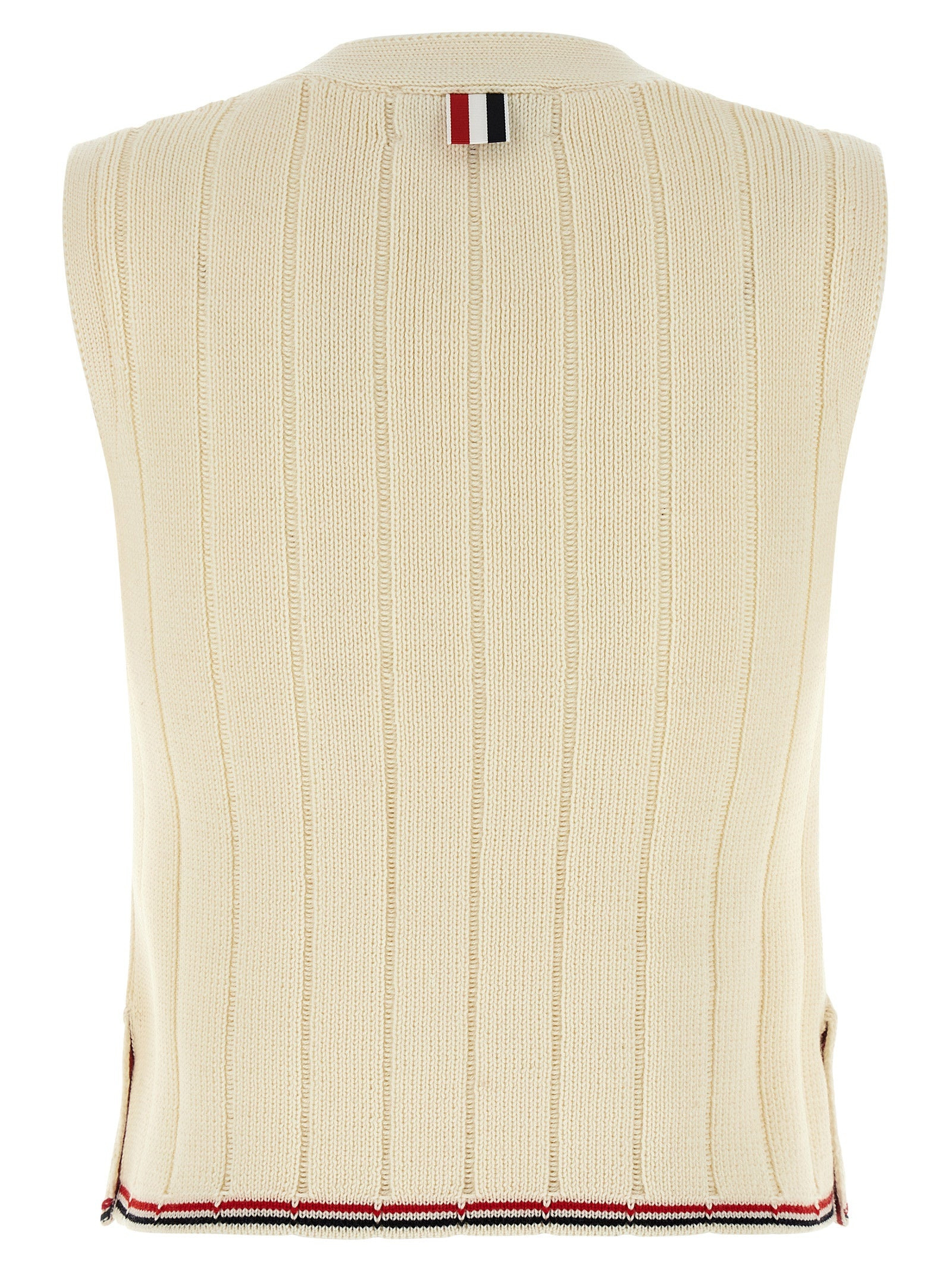 Rwb Intarsia Vest Gilet White - 2