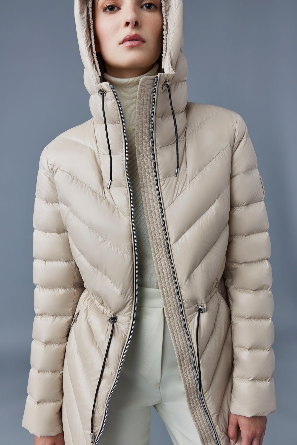 ARITA light hooded down chevron jacket - 2