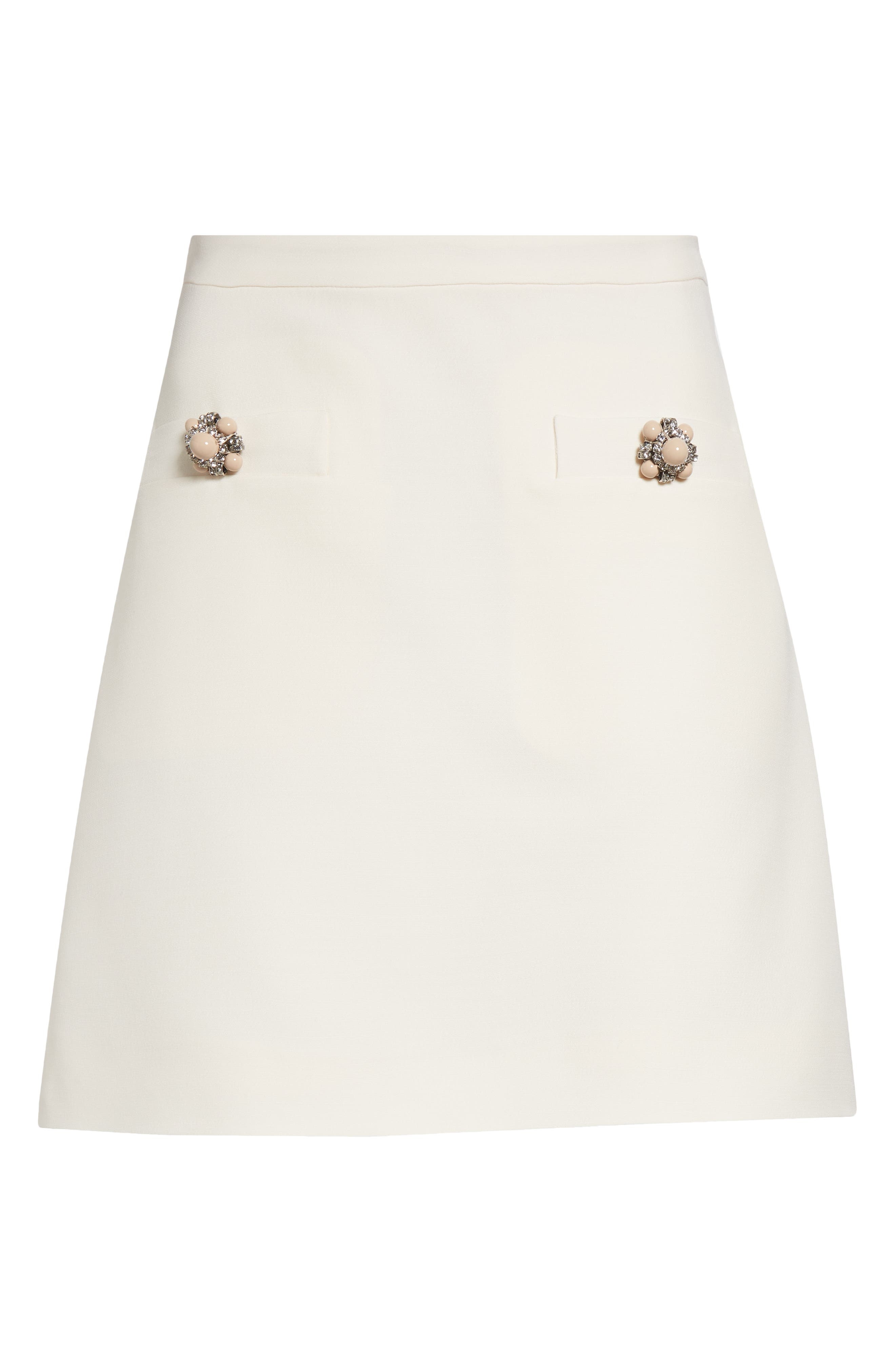 Valentino Garavani Crepe Couture A-Line Skirt in Ivory at Nordstrom - 6