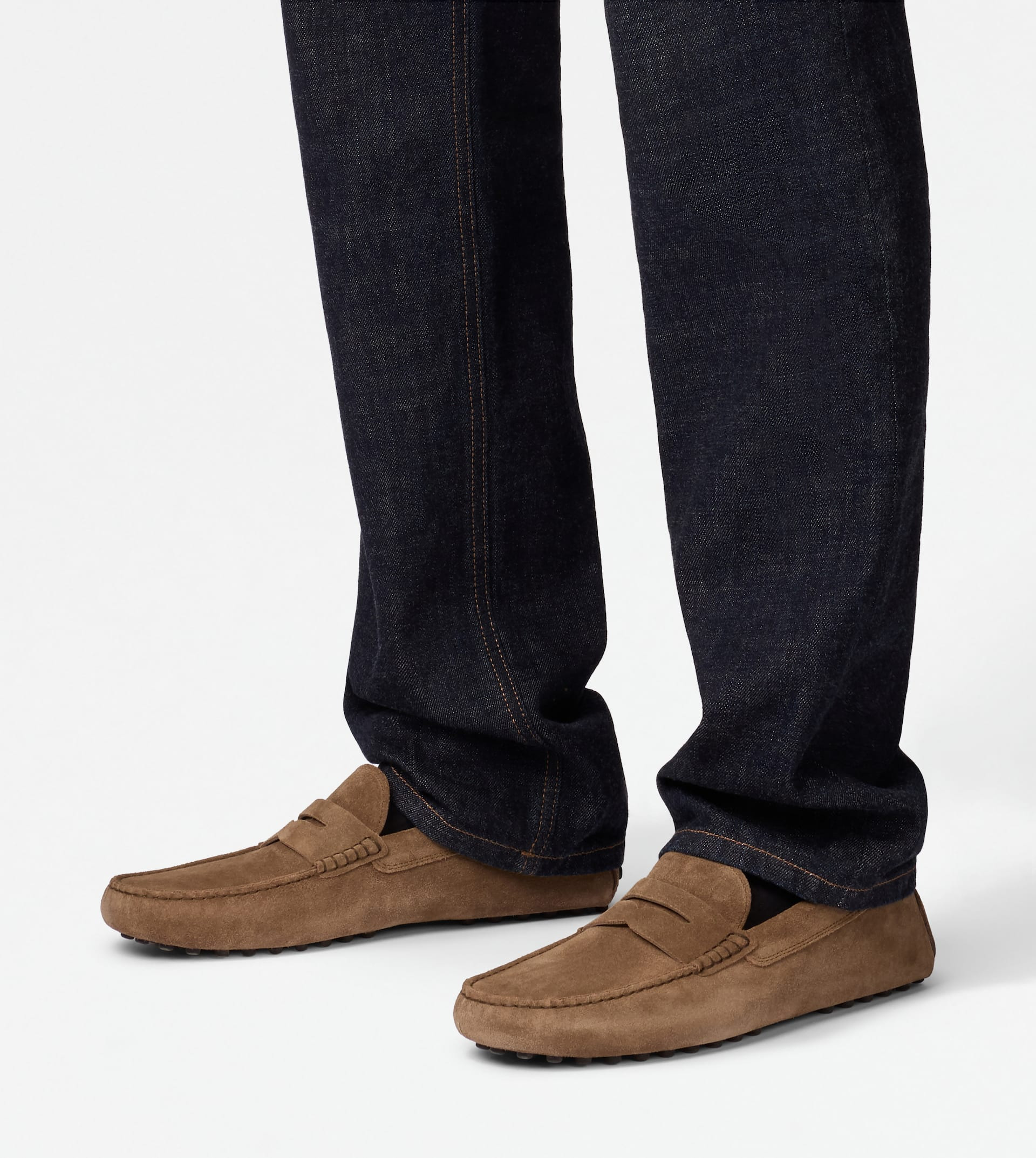 GOMMINO DRIVING SHOES IN SUEDE - BROWN - 8