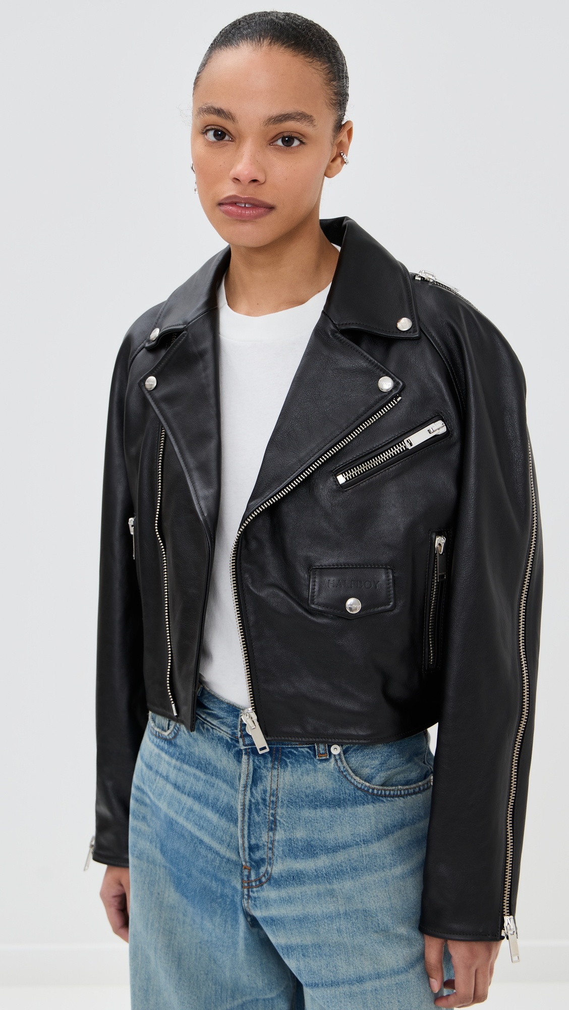 Chiodo Crop Biker Jacket - 1