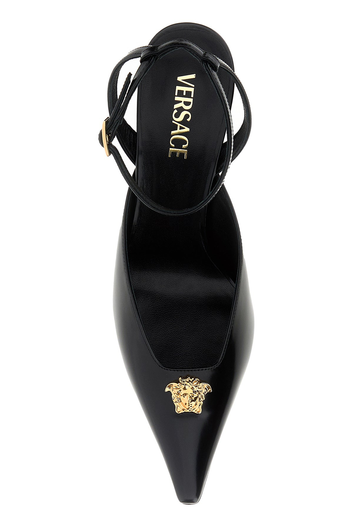 Black leather La Medusa pumps - 4